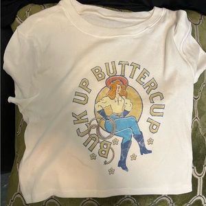 Cropped babydoll style t shirt